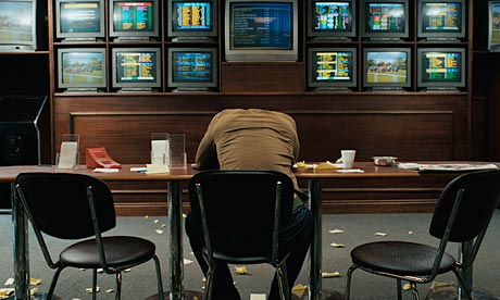 Man in a betting shop